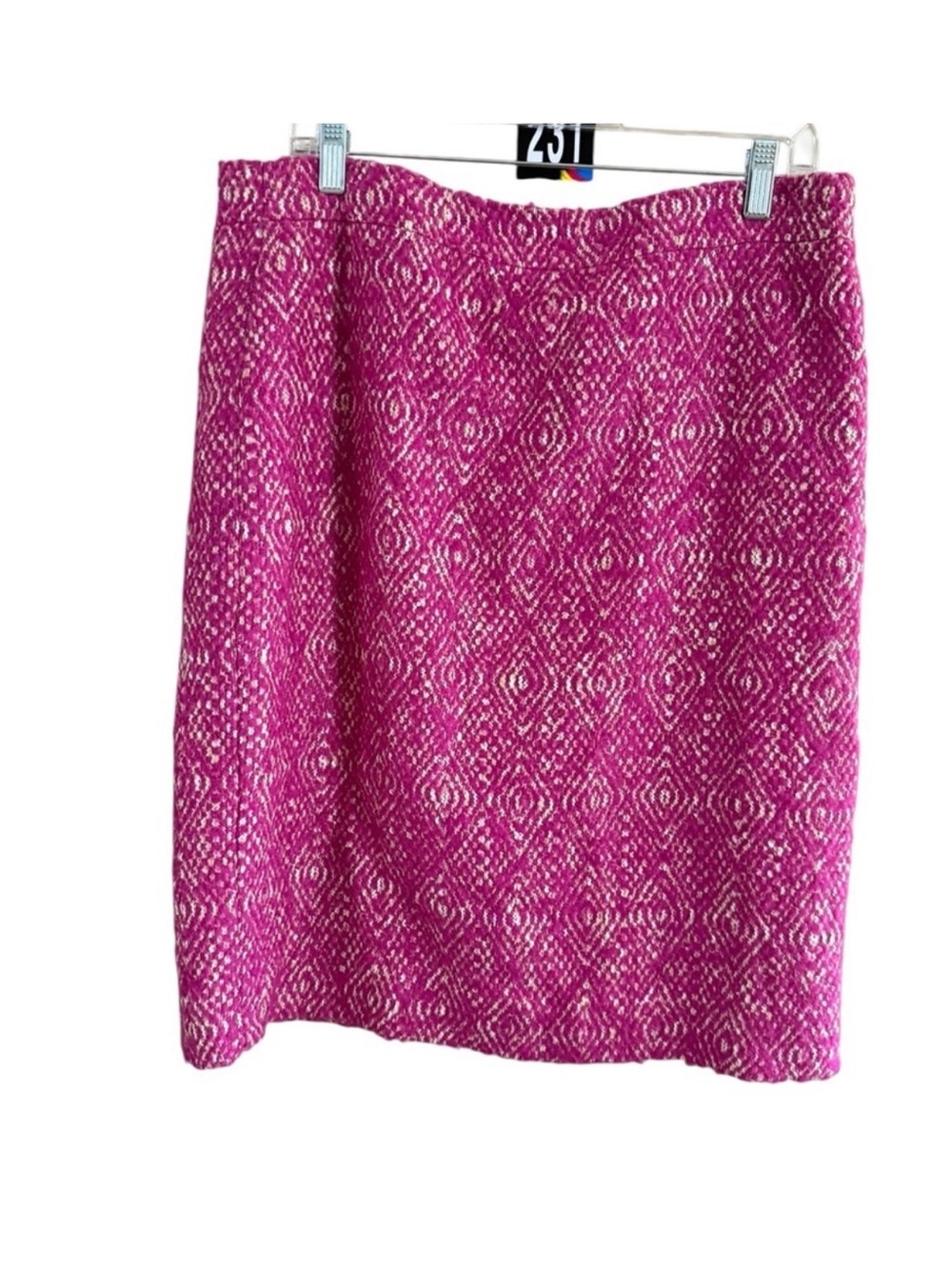 J. Crew Fuchsia Textured A-Line Skirt - Picture 8 of 9